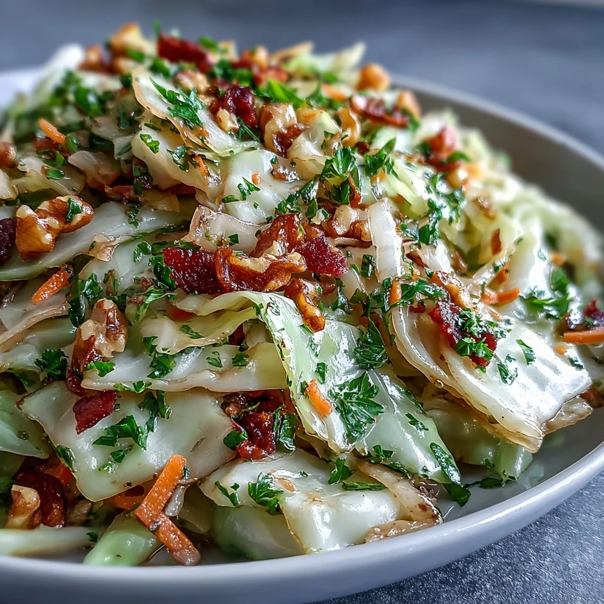 Cooked and Loved Cabbage Salad - A Warm, Vibrant Dish