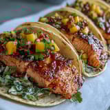 Grilled Salmon Mango Tacos