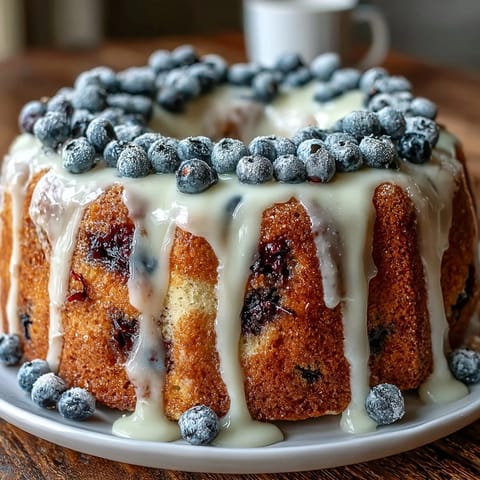 Lemon Blueberry Spring Cake