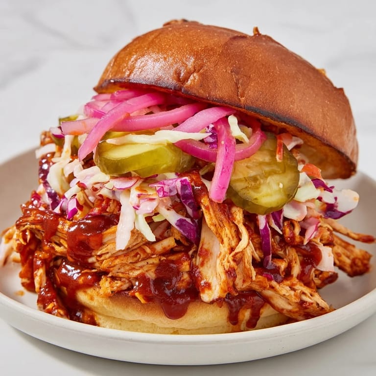 Mouthwatering BBQ Chicken Sandwich served warm with creamy slaw, perfect for a quick weeknight dinner or backyard cookout.