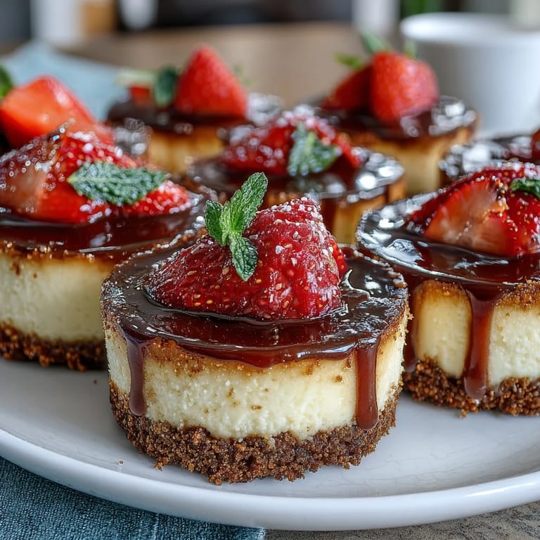 Creamy mini cheesecakes with graham cracker crust, ready for a festive dessert bar